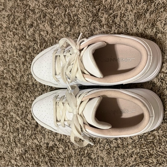Jordan 1 Retro Nu Golf Shoes - White/Washes Coral main image 14